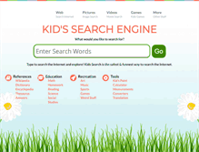 Tablet Screenshot of kidssearch.com